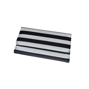 Kut From The Kloth Black White Striped Wallet Vegan Faux Leather